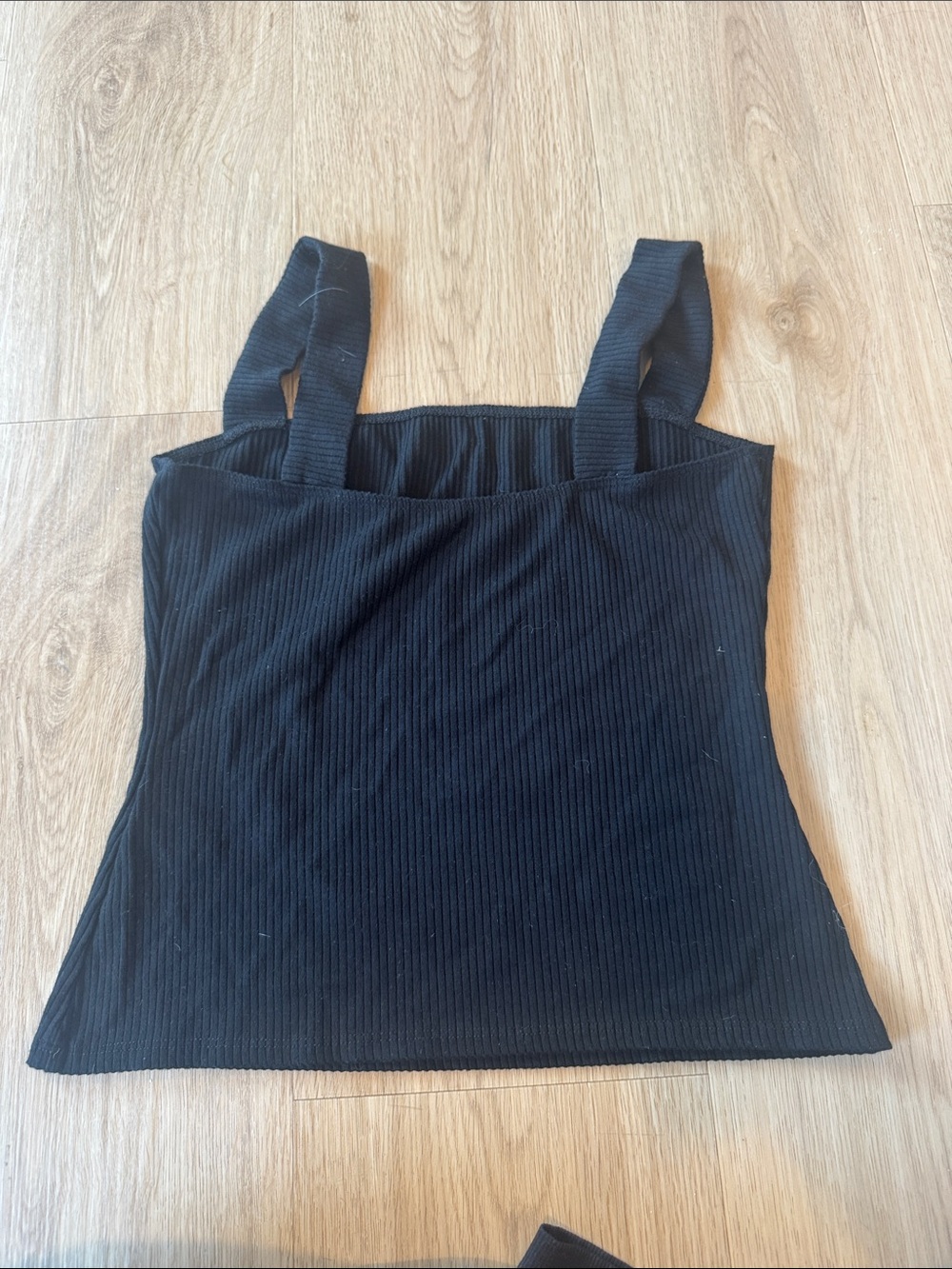 Reformation Black Ribbed Square-Neck Tank - Picture 3 of 3